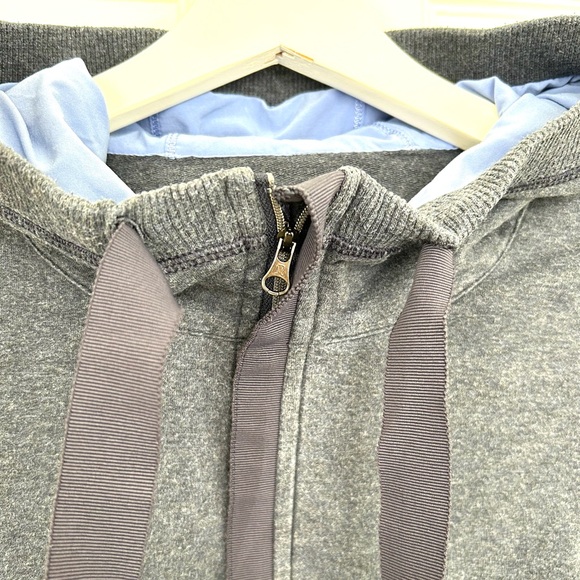 LULULEMON 1/2 Zip Hoodie Thin Running Top Sweatshirt, Heathered Blue, Size Small - Picture 2 of 16